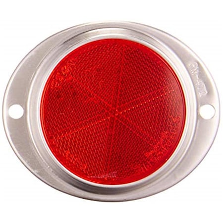 Olympian Athlete 3 in. Aluminum Reflector - Red; 2 Per Card OL1320243